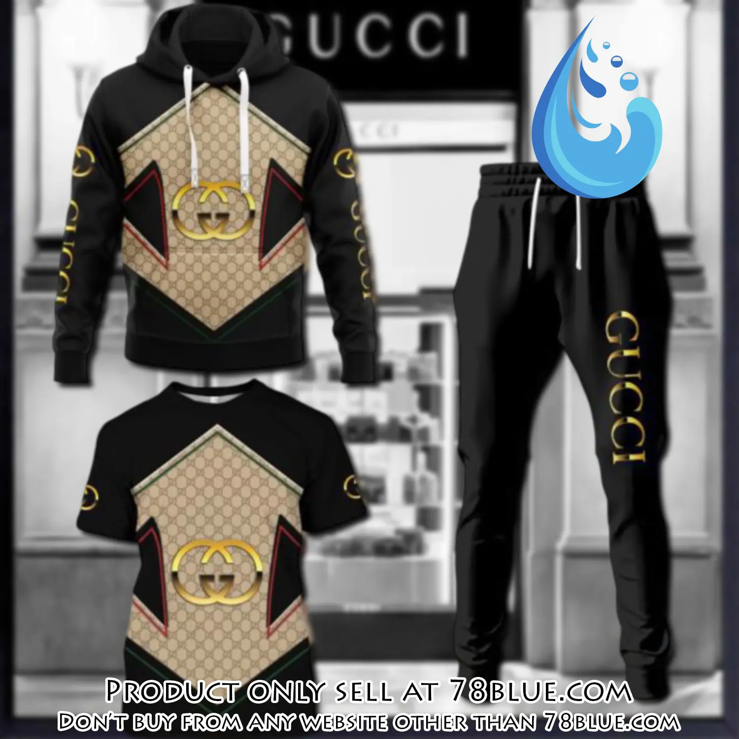 Gucci luxury brand combo tshirt hoodie long pants set trending 24 outfit sport lcs1037 78b0509228